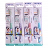 Зубна щітка Dorco Soft Silk біла з футляром - фото
